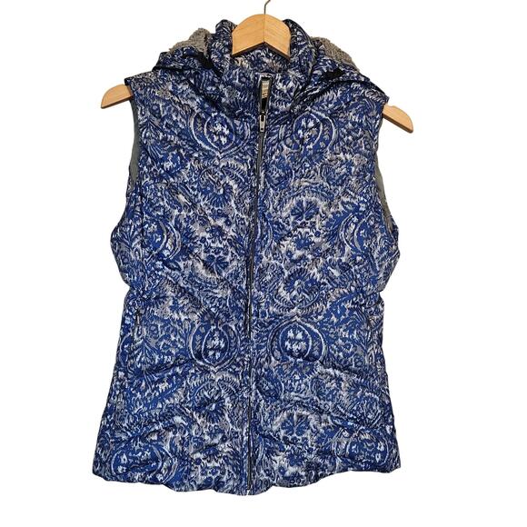 Patagonia Down With It Puffer Vest Blue Gray Toile Down Fill 28395 Women's Small - Picture 1 of 12